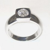Platinum diamond set ring