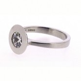 18ct white gold ring set with an ice flower cut diamond