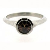 18ct ring set with a natural chocolate coloured ice flower cut diamond