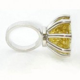 18ct white gold ring set with lemon quartz