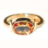 22ct gold ring set with a fine Brazilian topaz