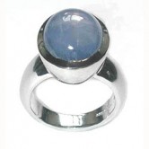 18ct white gold star sapphire ring