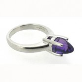 18ct white gold amethyst ring