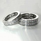 Platinum diamond set wedding rings