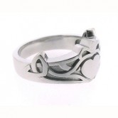 18ct white gold cladagh ring