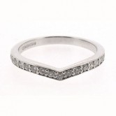 18ct white gold diamond set wedding ring