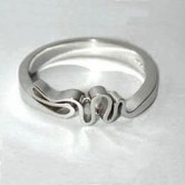 18ct white gold hand forged wedding ring